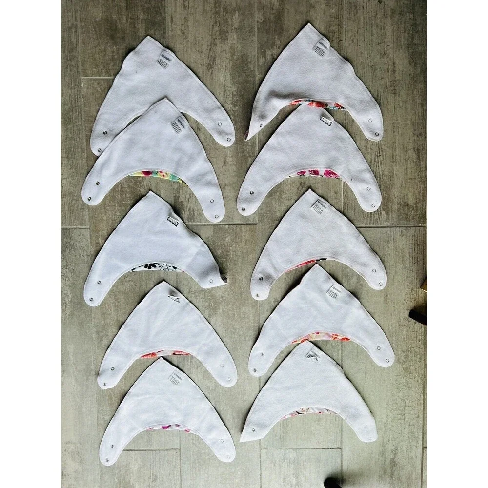 10-Pack Baby Bandana Bibs Upsimples Drooling Teething Super Absorbent Boho Girls